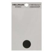 Symbole de point réfléchissant Hillman 3 po vinyle noir et argent