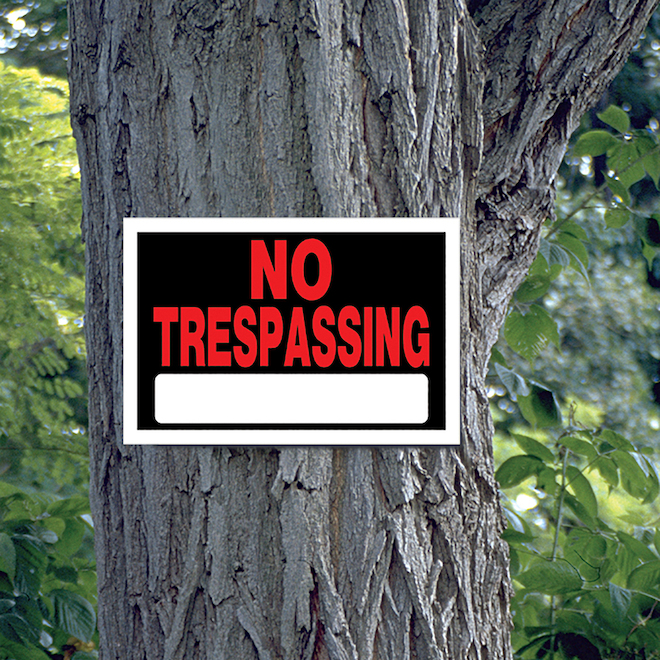 Hillman 8 x 12-in No Trespassing Sign