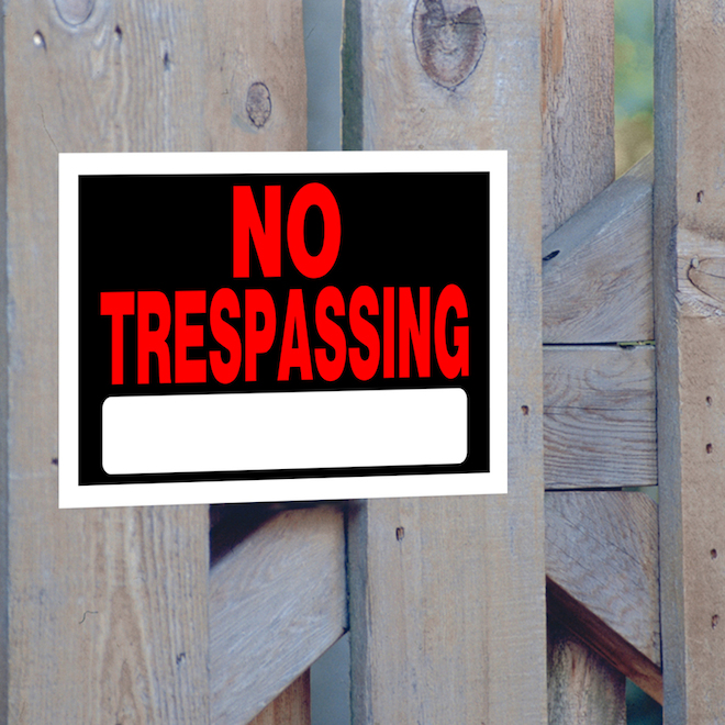 Hillman 8 x 12-in No Trespassing Sign