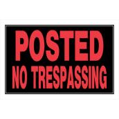 Hillman 8 x 12-in Posted No Trespassing Sign