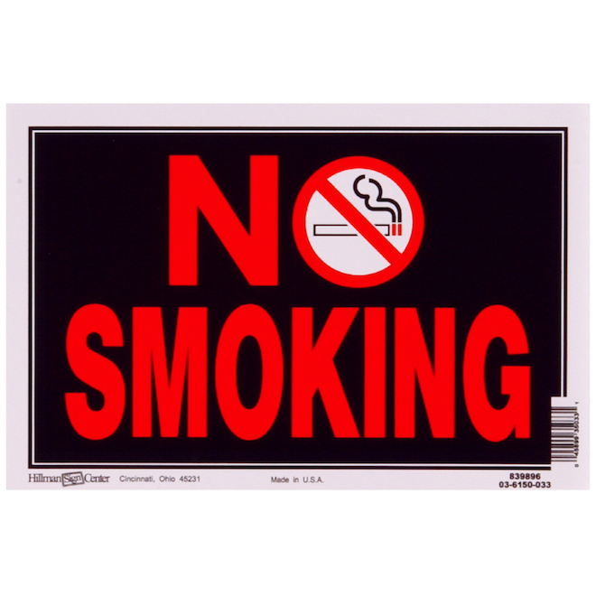 Affiche Hillman No Smoking 8 po x 12 po