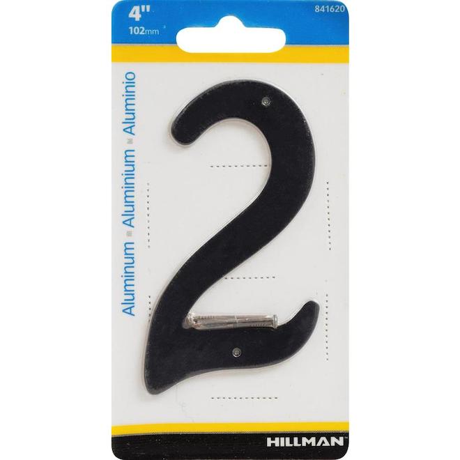 Hillman 4-in Black Steel House Number 2