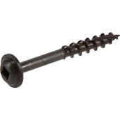 Hillman #8 Black Phosphate Round Washer-Head Square Standard SAE Wood Screws