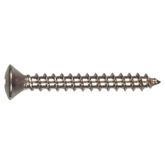 Hillman #8 Stainless Steel Oval-Head Phillips Sheet Metal Screw (5-Count)