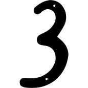 Hillman 4-in Black House Number