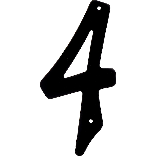 Hillman 4-in Black House Number