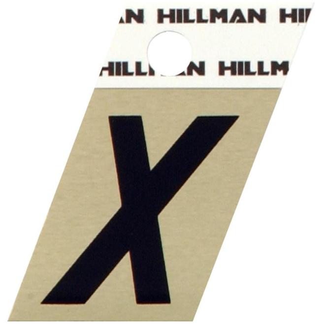 Hillman 1 1/2-in Black and Gold Aluminum Angle Cut Letters