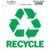 Hillman Recycle Sign Green 6-in x 6-in