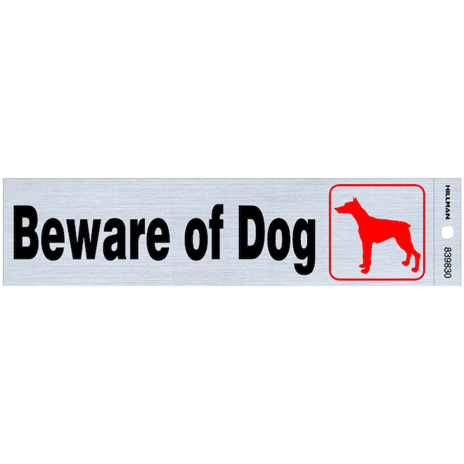 Hillman 2 x 8-in Beware of Dog Sign - 1 piece