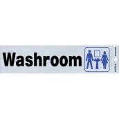 Hillman 2 x 8-in Washroom Sign - 1 piece