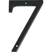 Distinctions 6-in House Number 7 in Black Steel