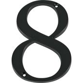 Distinctions 6-in House Number 8 in Black Steel