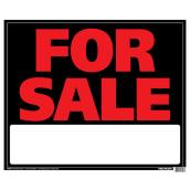 Hillman 19 x 24-in  "FOR SALE" Sign  - Black and Red