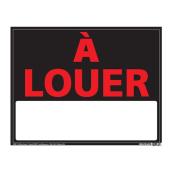 Hillman 19 x 24-in French Sign "À LOUER" - Black and Red