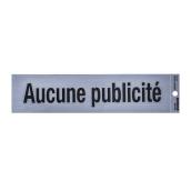 Enseigne adhésive « Aucune publicité » Hillman de 2 x 8 po, noir