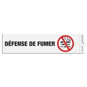 Hillman 2 x 8-in French Sign "DÉFENSE DE FUMER" with Pictogram - Black and Red