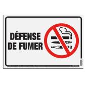 Hillman 8 x 12-in French Sign "DÉFENSE DE FUMER" with Pictogram - Black and Red