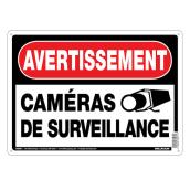 Hillman 10 x 14-in French Sign "AVERTISSEMENT CAMÉRAS DE SURVEILLANCE" - Red and Black