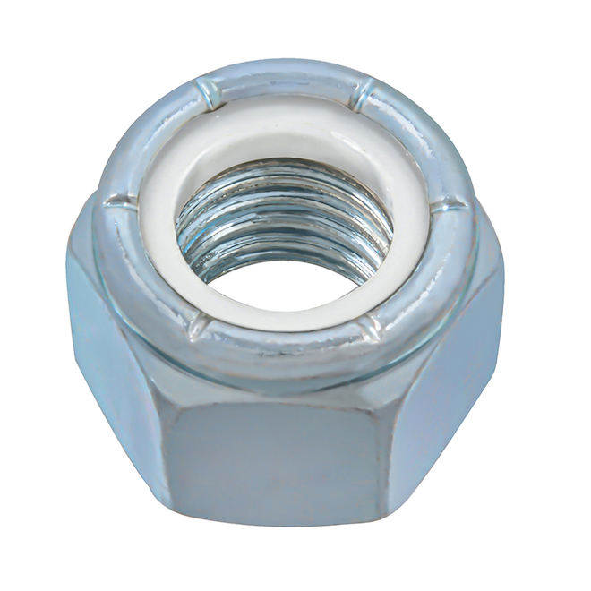 Hillman Hex Locknut M5 Zinc-Plated Steel with Nylon Insert - Pack of 6