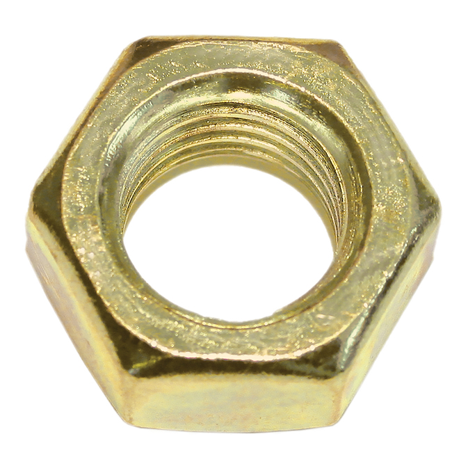 Hillman Hex Locknut Brass #6 - Pack of 3