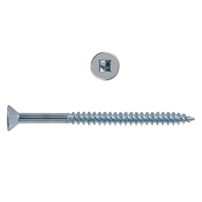 Hillman Steel Wood Screws #8 x 2 1/2-in with Flat Head and Square Drive - Pack of 8