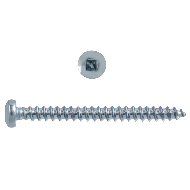 Hillman Steel Metal Screws #4 x 1-in with Pan Head and Square Drive - Pack of 3