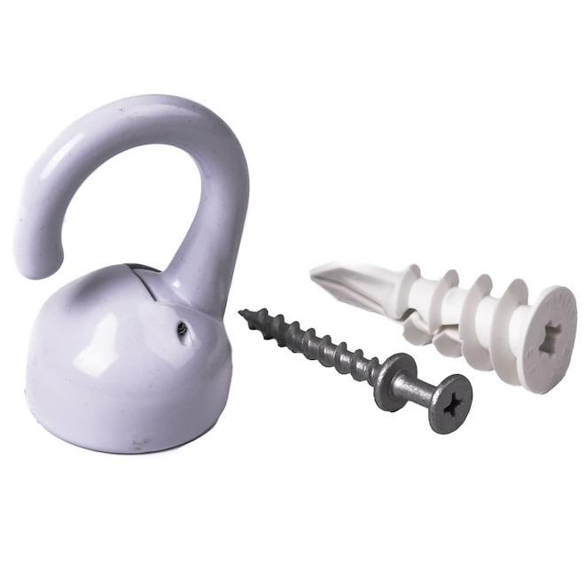 OOK Elephant Ceiling Hook in Zinc 100-lb Capacity - White