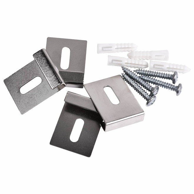 OOK Mirror Hanging Clips in Zinc with Wide Channel 20-lb Capacity - Pack of 4