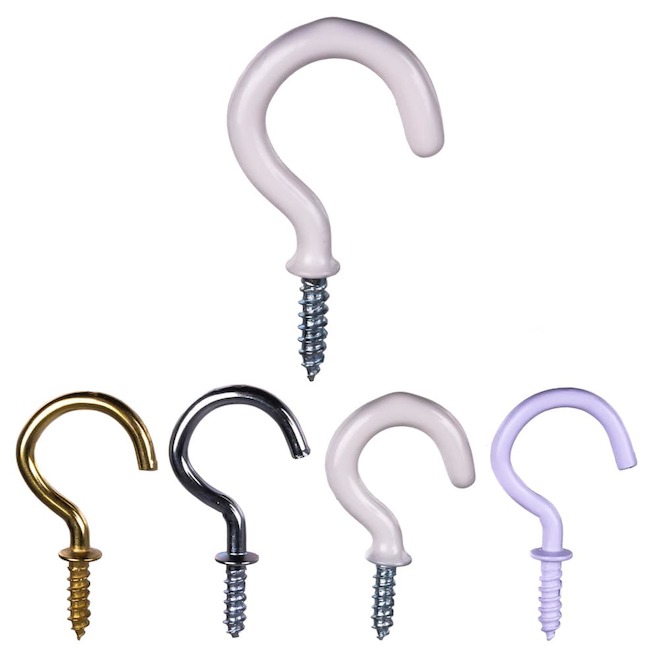 OOK Assorted Cup Hooks in Zinc - Pack of 55