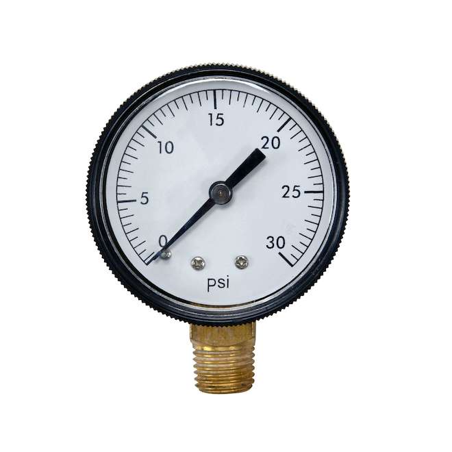 VALU+ Pressure Gauge for Pools 0 to 30 PSI - Black
