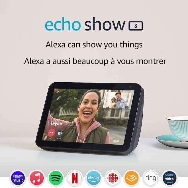 Amazon Echo Show 8 Speaker - 30 W - Charcoal
