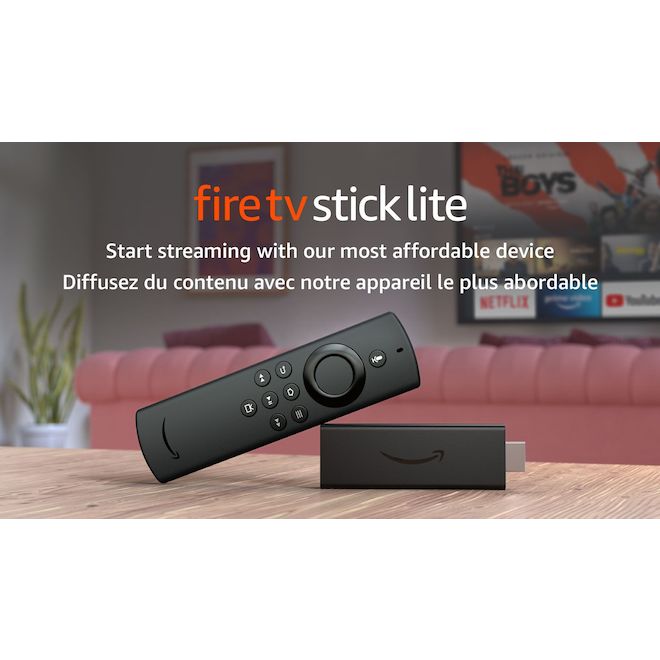 Fire TV Lite Media Streamer with Alexa Voice Control - Black  53-023773