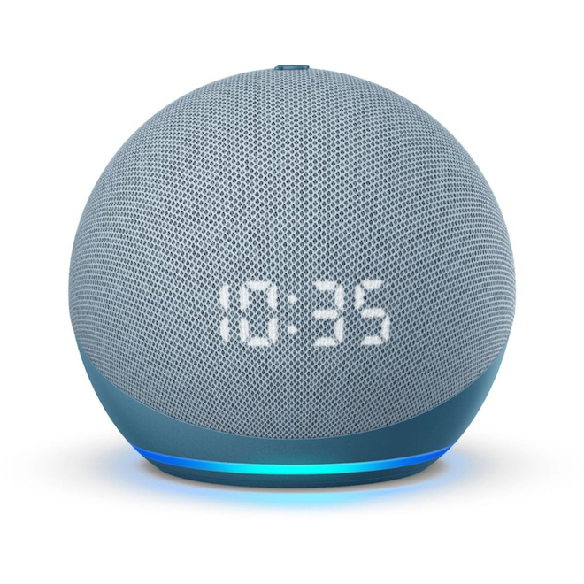 echo dot with clock-