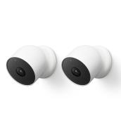 Google Nest Cam 2-Pack White Battery Outdoor or Indoor Security Cameras