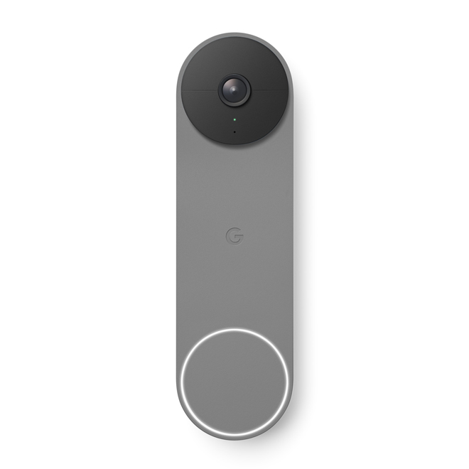 Google Nest Doorbell HD Video Wireless 6.3-in x 1.8-in Ash Grey