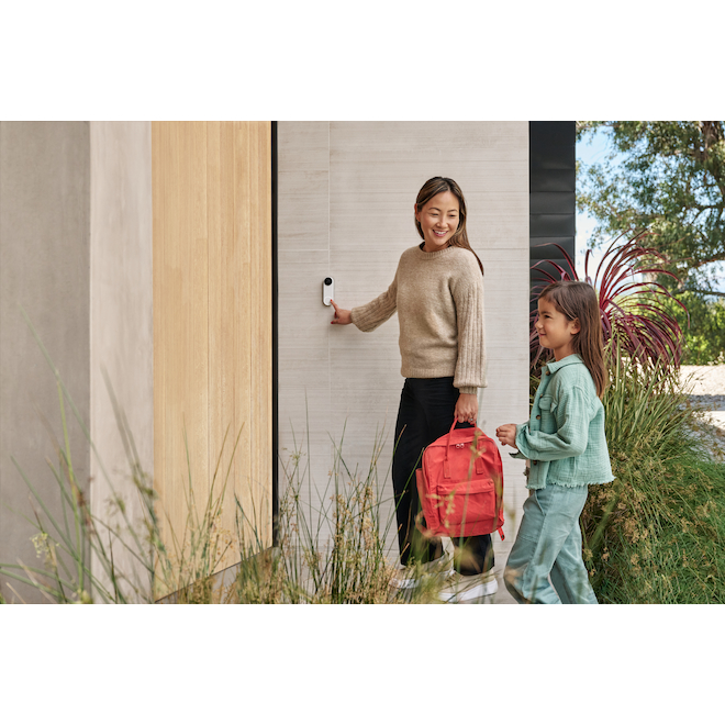 Google Nest Wi-Fi Video Doorbell - Wired - Snow