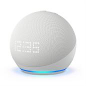 Amazon Echo Dot 5th Gen Smart Speaker with Clock and Alexa - Glacier White