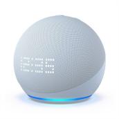 Enceinte intelligente Echo Dot (5ème génération) avec horloge et Alexa, bleu nuage
