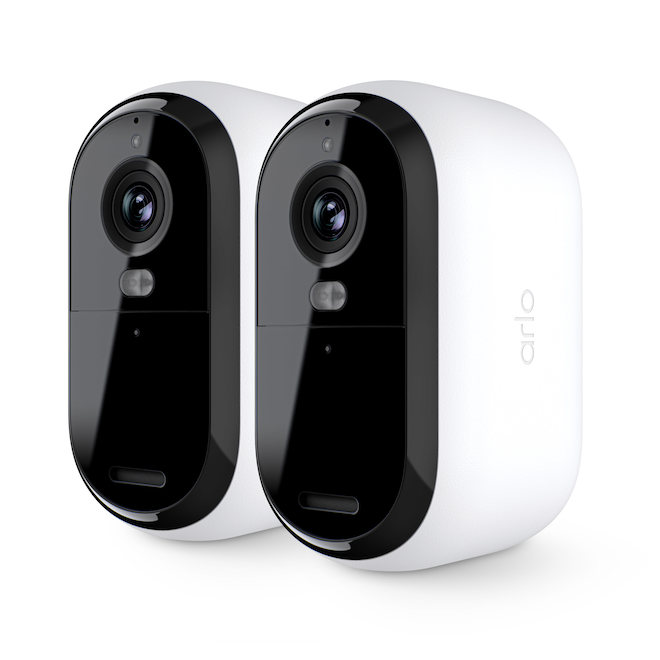 Arlo Essential Set of 2 White Wireless Security Cameras - Outdoor or Indoor