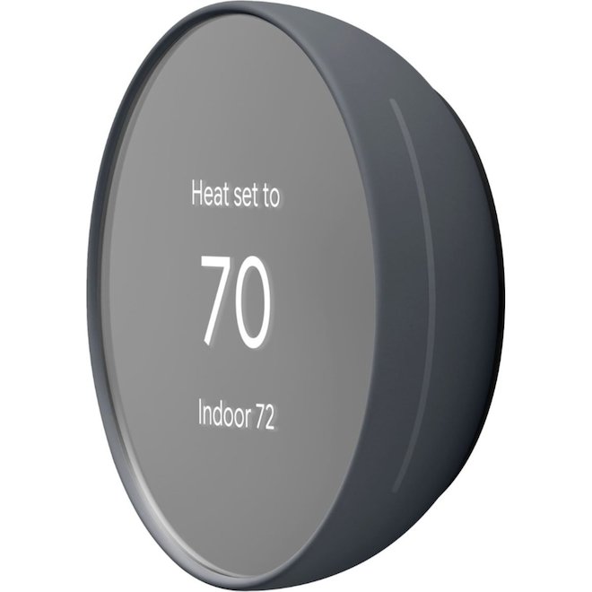 Google Nest Charcoal Battery-Operated Touch Screen Thermostat