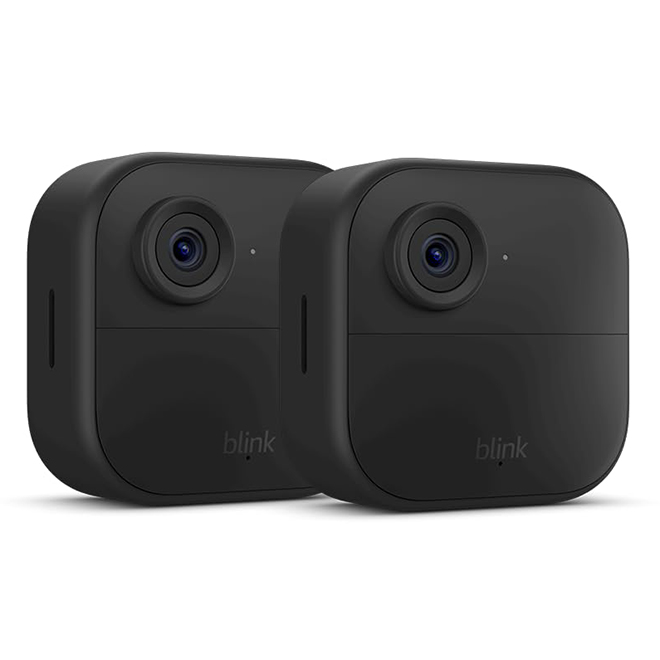 Blink Outdoor Smart Security Camera 4th Generation Cordless Black - Set of 2