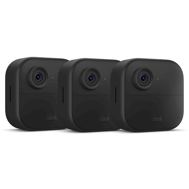 Blink Outdoor Smart Security Camera 4th Generation Cordless Black - Set of 3 - Product image