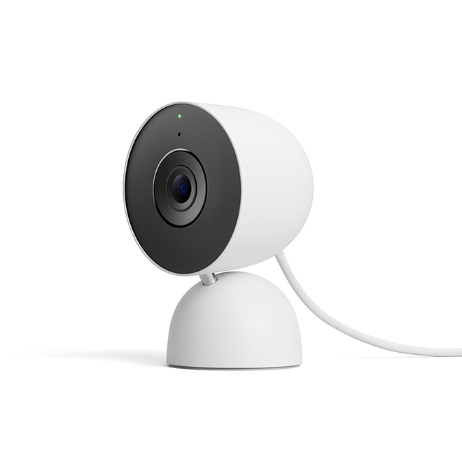 Google Nest 3rd Gen Camera Wired for Indoors with 2K Video and Gemini - Snow