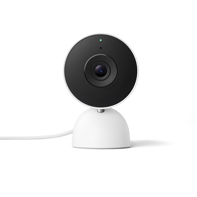 Google Nest 3rd Gen Camera Wired for Indoors with 2K Video and Gemini - Snow