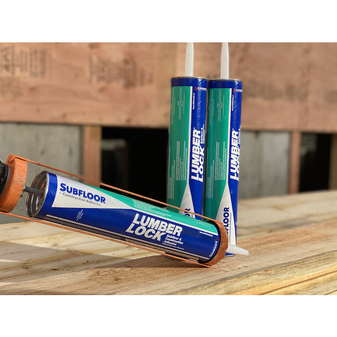 Adhésif de construction et de sous-plancher Lumber Lock polymère blanc cassé 828 ml