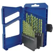 Ensemble de forets pour perceuse, 21 pièces, titane
