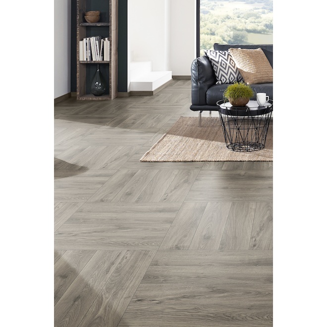 KRONOSPAN X-Way 6.18-in W Modern gray Embossed Wood plank