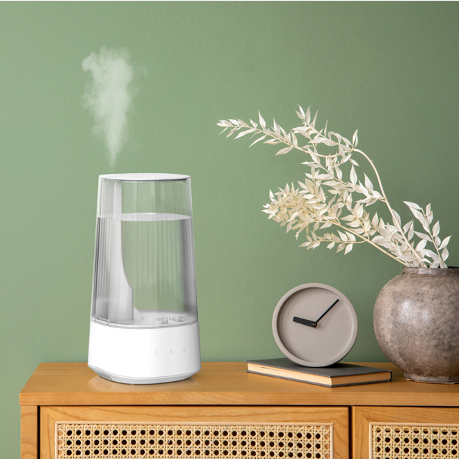 PureGuardian Compact Cool Mist Humidifier Ultrasonic 70-Hour 1-Gallon - White