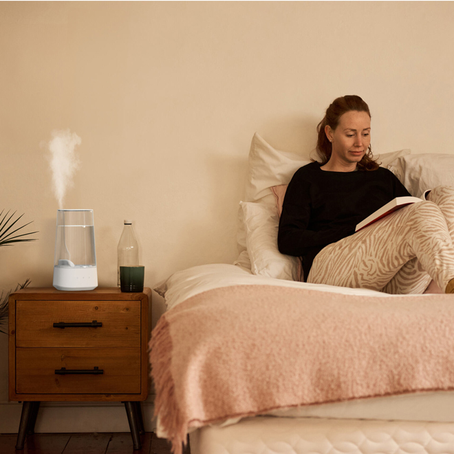 PureGuardian Compact Cool Mist Humidifier Ultrasonic 70-Hour 1-Gallon - White