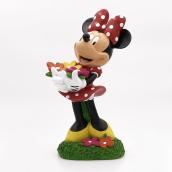 Minnie Mouse Statue with Flowers - Resin - 14-in